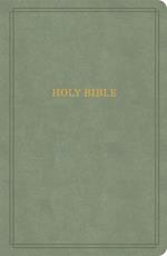 KJV Large Print Personal Size Reference Bible, Sage Suedesoft Leathertouch