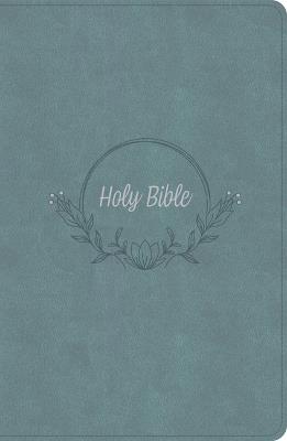 KJV Large Print Personal Size Reference Bible, Earthen Teal Suedesoft Leathertouch, Indexed - cover