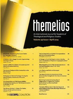 Themelios, Volume 49, Issue 1 - cover