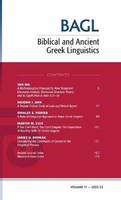 Biblical and Ancient Greek Linguistics, Volume 11 - cover
