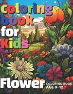 color book for kids - Flower: Awesome 50 flower color book kids 8-12