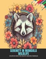 Serenity in Mandala Wildlife: Coloring Book for Adults, Relaxing Mandalas, 50 Pages, 8.5 x 11 inches