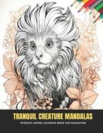 Tranquil Creature Mandalas: Intricate Animal Coloring Book for Relaxation, 50 Pages, 8.5 x 11 inches