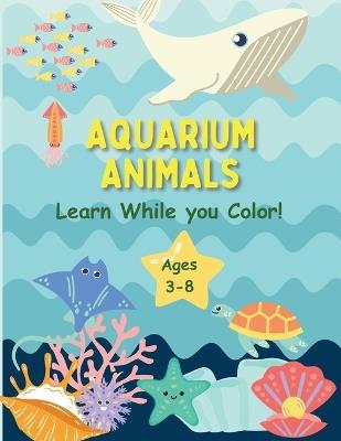 Aquarium Animals Coloring Book - Indya King - cover