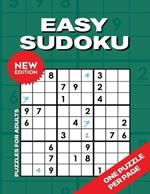 Easy sudoku puzzles for seniors: Big print, one puzzle per page