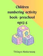 Children numbering activity book for preschool age3-5