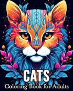 Cats Coloring Book for Adults: 50 Cute Images for Stress Relief and Relaxation