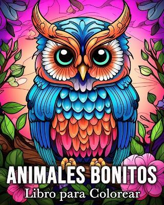 Animales Bonitos Libro para Colorear: 50 Imágenes Bonitas para Aliviar el Estrés y Relajarse - Mandykfm Bb - cover