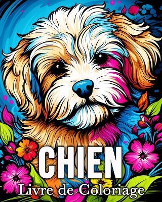 Chien Livre de Coloriage: 50 Images Mignonnes pour Lutter Contre le Stress et se Détendre - Mandykfm Bb - cover