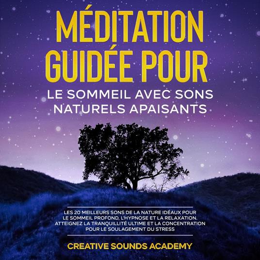 Méditation Guidée pour le Sommeil avec Sons Naturels Apaisants : Les 20 Meilleurs Sons de la Nature Idéaux pour le Sommeil Profond, l'Hypnose et la Relaxation. Atteignez la Tranquillité Ultime et la Concentration pour le Soulagement du Stress