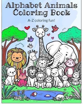 Alphabet Animals Coloring Book: A-Z coloring fun - Alicia Brooks - cover