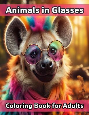 Animals in Glasses Coloring Book for Adults: Adorable Illustrations of Animals Wearing Glasses for Teens and Adults - Ahmed Gabr - cover