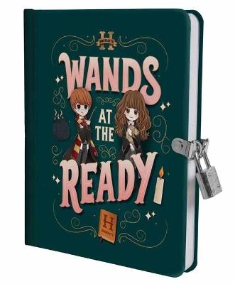 Harry Potter: Wands at the Ready Lock & Key Diary - Insight Editions - cover