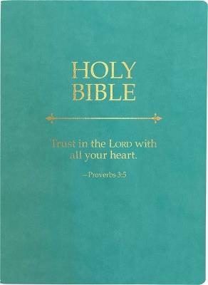 Kjver Holy Bible, Trust in the Lord Life Verse Edition, Large Print, Coastal Blue Ultrasoft: (King James Version Easy Read, Teal, Red Letter, Proverbs 3:5) - Whitaker House - cover