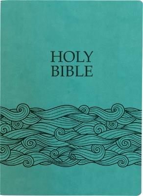 Kjver Holy Bible, Wave Design, Large Print, Coastal Blue Ultrasoft: (King James Version Easy Read, Teal, Red Letter) - Whitaker House - cover