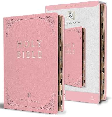 KJV Holy Bible, Giant Print Thinline Large format, Pink Premium Imitation Leathe r with Ribbon Marker, Red Letter, and Thumb Index  - KING JAMES VERSION - cover