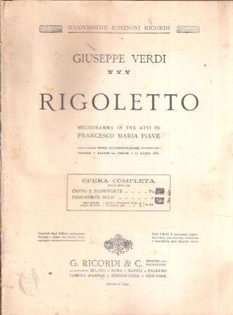 Rigoletto Melodramma In Tre Atti - 