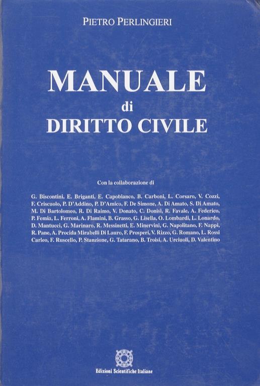 Manuale di diritto civile. Con la collaborazione (fra gli altri) di E ...