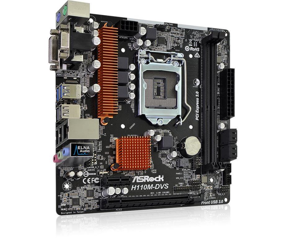 Asrock h110m dvs подключение