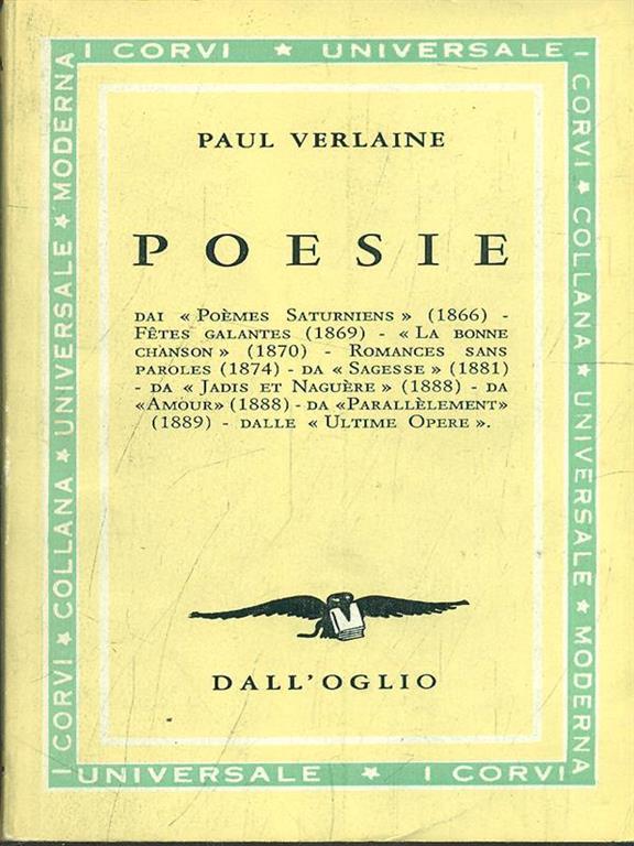 Poesie Paul Verlaine Libro Usato Dall Oglio I Corvi Collana Universale Moderna Ibs