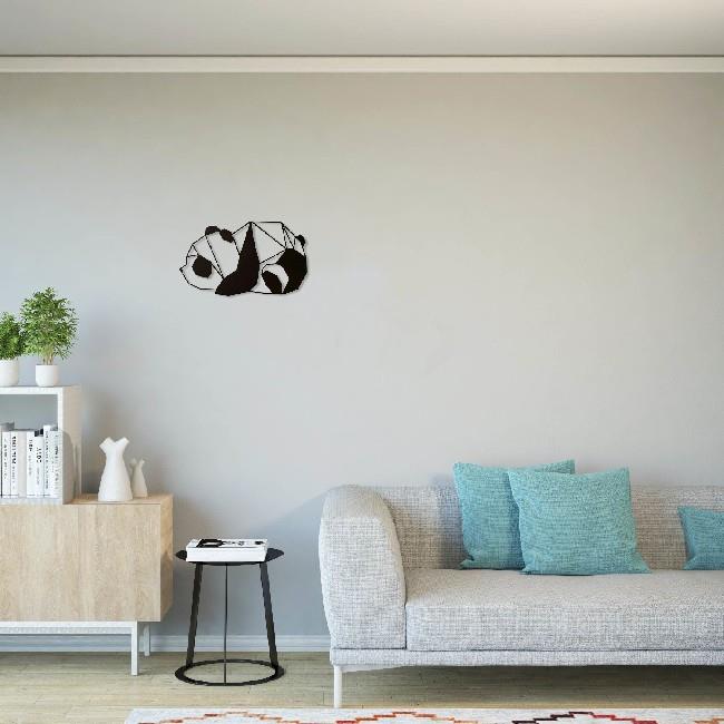 Homemania Decorazione Da Parete Panda Wall Art Muro Animali Per Soggiorno Camera Nero In Acciaio 52 X 0 15 X 31 Cm Homemania Casa E Cucina Ibs