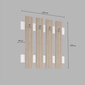 Homemania Appendiabiti Fulya Da Parete Con Ganci Da Ingresso Camera Rovere Bianco 72 X 4 X 72 Cm Homemania Casa E Cucina Ibs