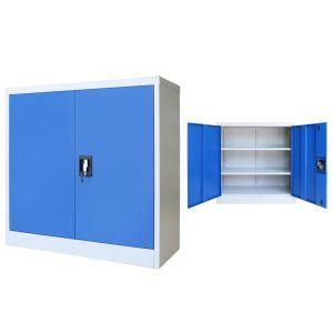 Armadio Per Ufficio Metallo.Vidaxl Armadio Per Ufficio In Metallo 90x40x90 Cm Grigio E Blu Vidaxl Casa E Cucina Ibs