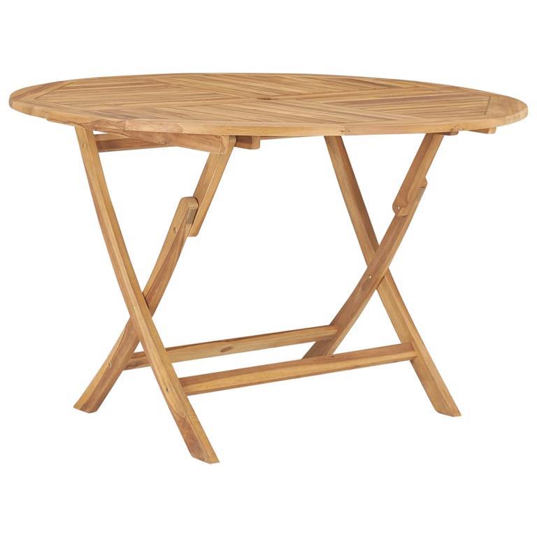 Tavolo Da Giardino Richiudibile.Vidaxl Tavolo Da Giardino Pieghevole O 120 Cm In Legno Di Teak Vidaxl Casa E Cucina Ibs